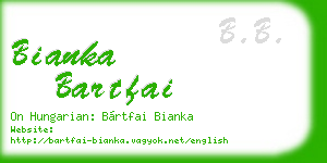 bianka bartfai business card